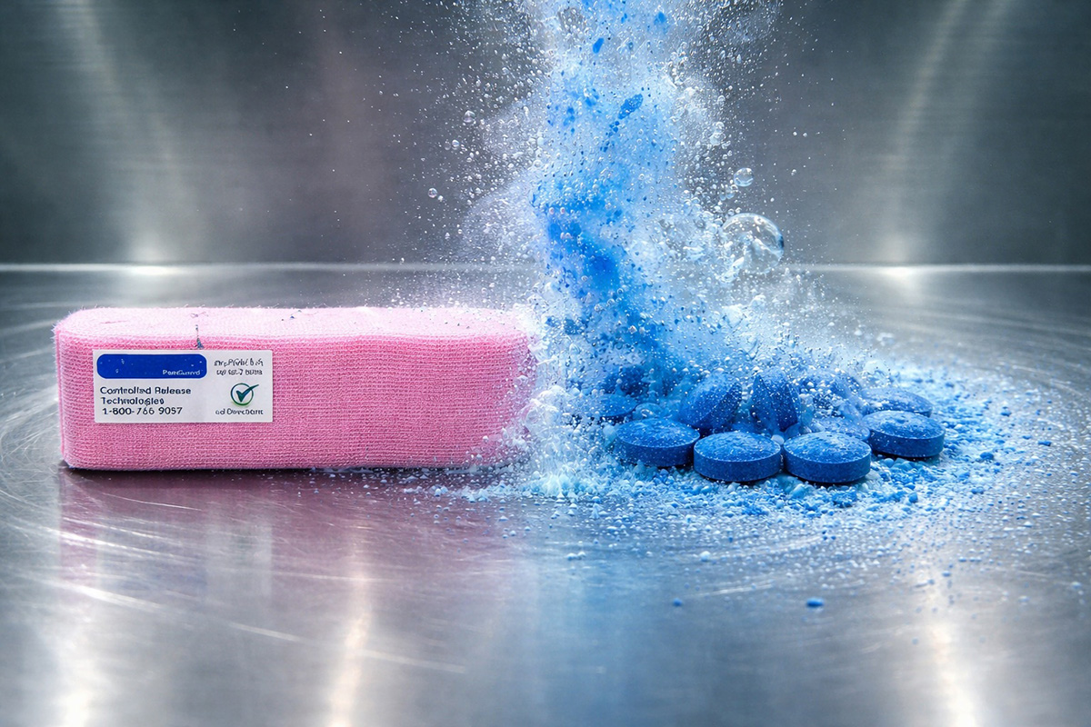 Comparison of PanGuard polymer strips versus traditional tablets for drain pan maintenance